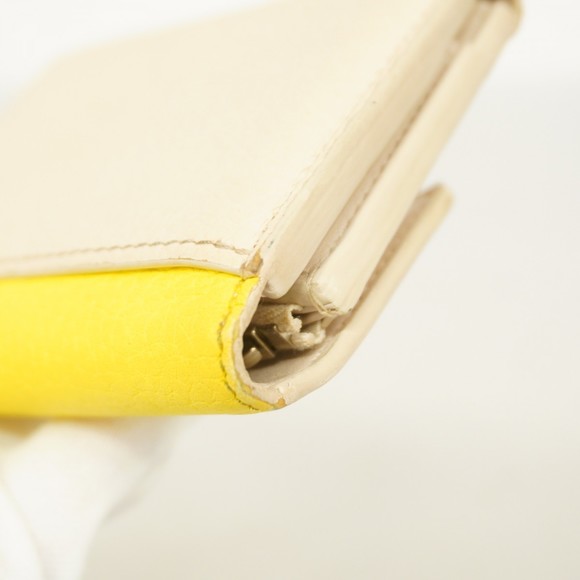 Louis Vuitton Portefeuille Yellow Tri Wallet Beige Capucines - Picture 6 of 9